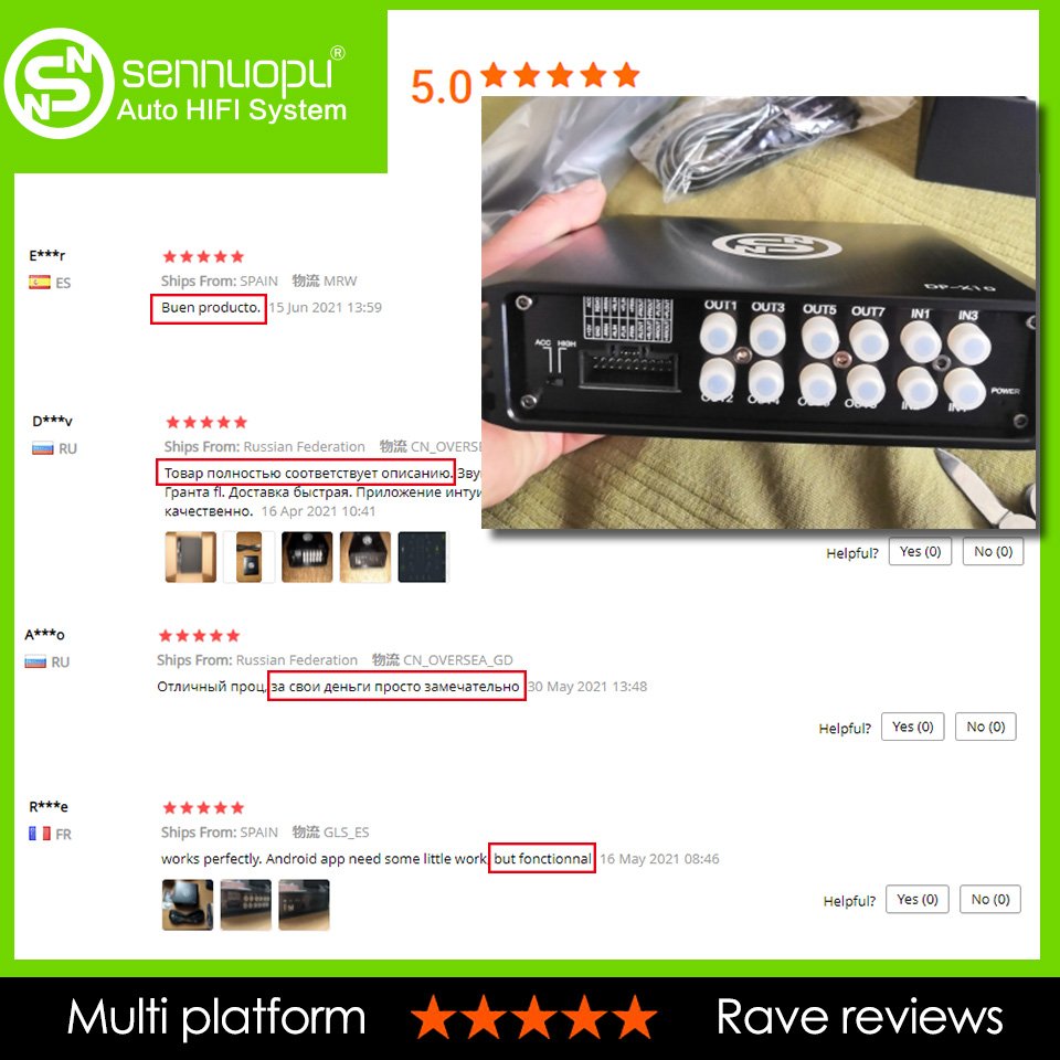Sennuopu X10 Car Audio DSP Power Amp Premium Car Amplifier for Enhanced Sound Quality