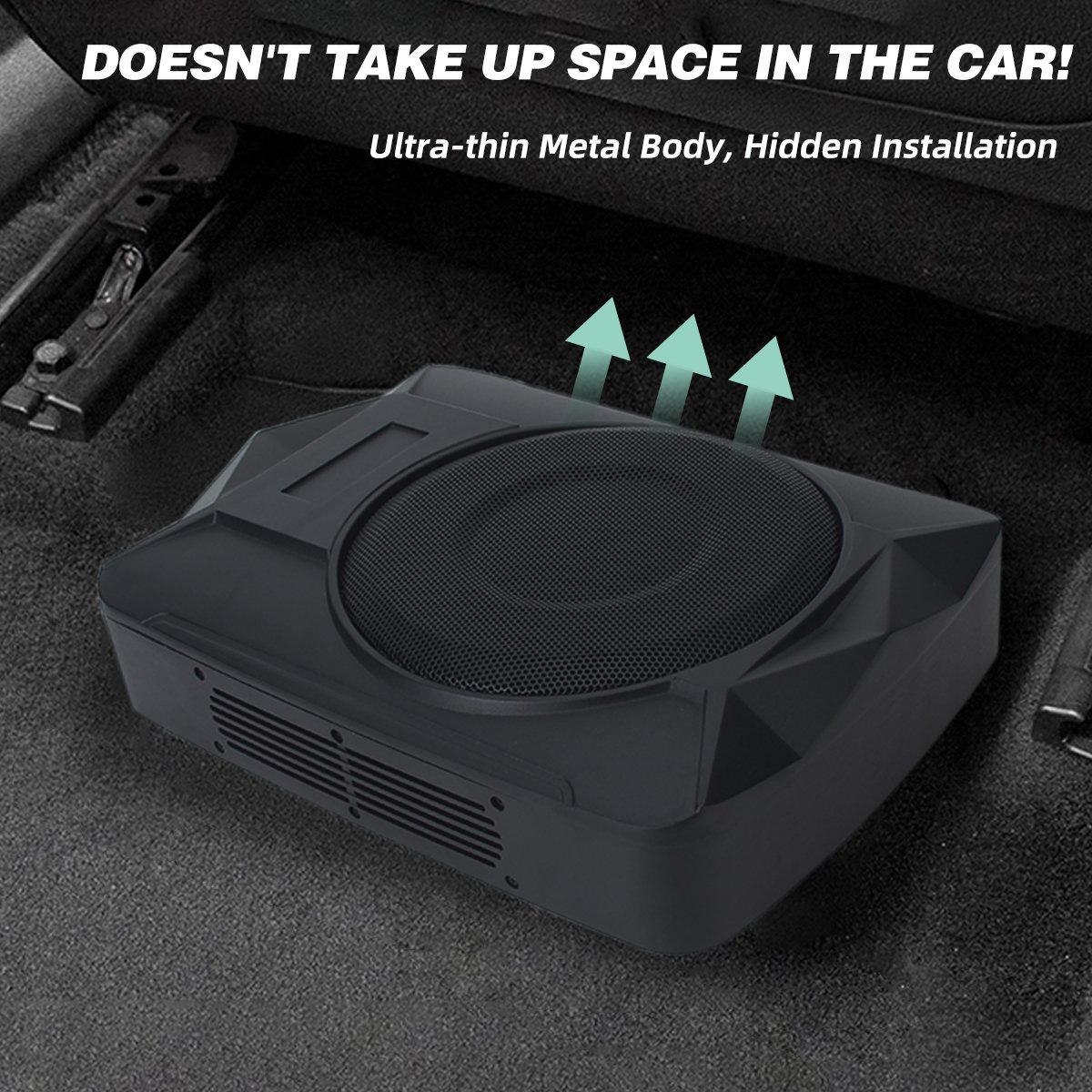 10 Inch Underseat Subwoofer Car/Truck Sub Bass Speaker Enhanced Bass Slim Active Subwoofer