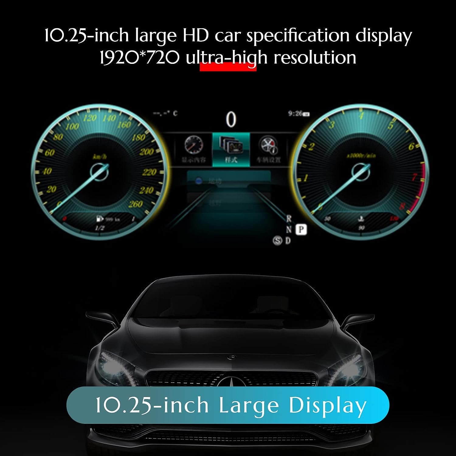 12.3 Inch New Upgrade Dashboard Screen Cockpit for Mercedes Benz C Class W205 W253 GLC 2015-2019 Digital Instrument Cluster
