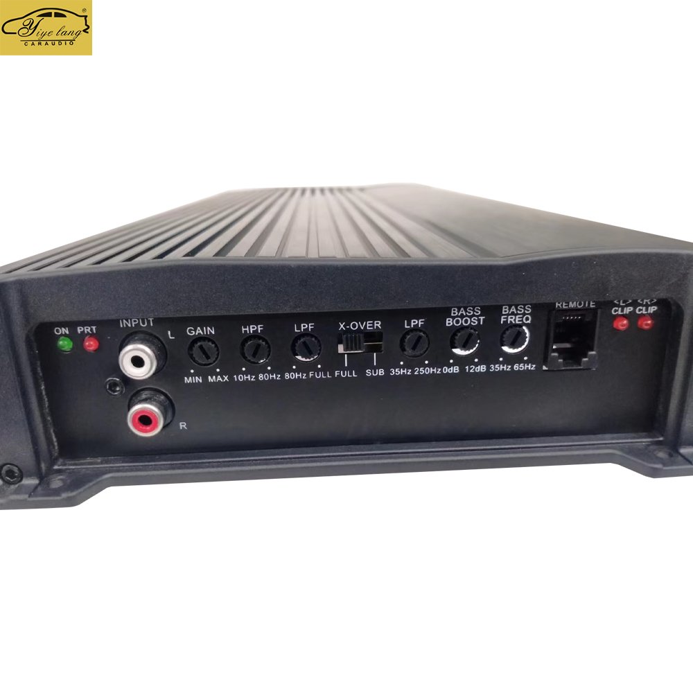 1000W* 2CH 1 Ohms Car Mounted High-Power Pure Subwoofer Audio Power Amplifier Class D with Line Control and Crossovers
