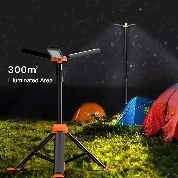 LED Camping Work Light with Telescopic Collapsible Stand for Outdoor Lighting