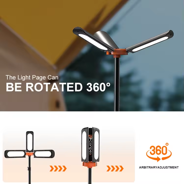 LED Camping Work Light with Telescopic Collapsible Stand for Outdoor Lighting