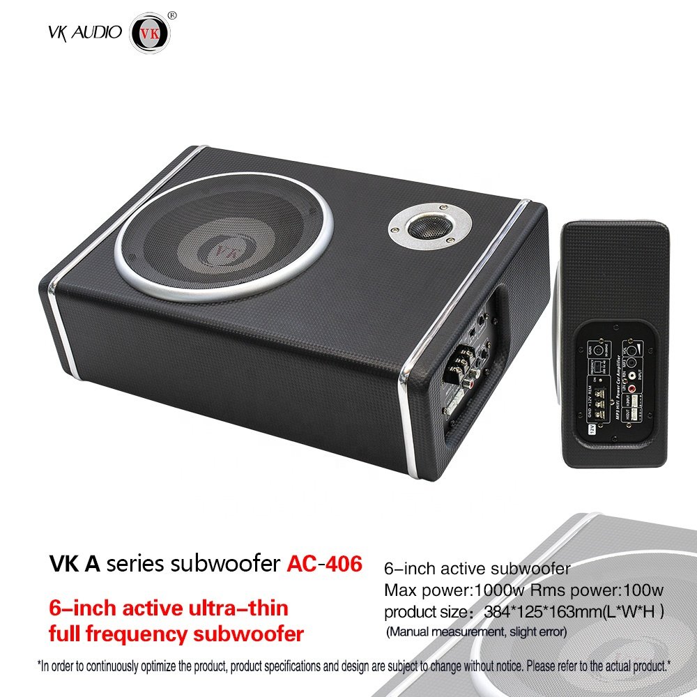 VK 6-Inch Car Stereo Subwoofers with 100W Amplifier Single Coil Tweeter Subwoofer
