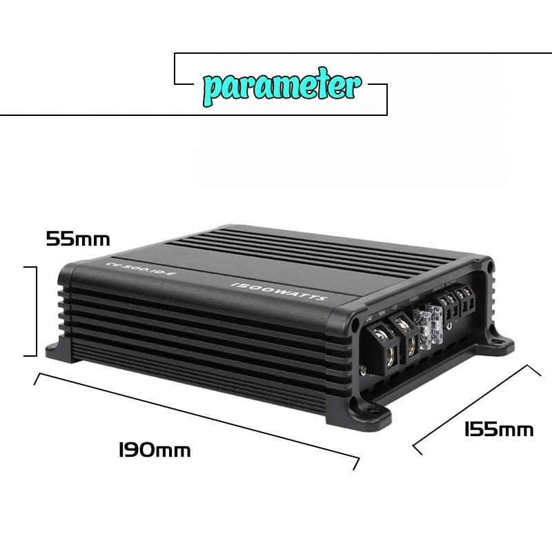 Suoer Hot Sale CE-500.1D-E 12v Class D Monoblock Rms 500w Mini Car Amplifier