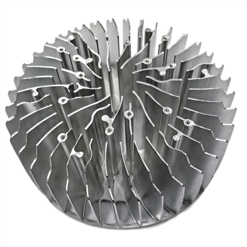 Zipper Fin High Power Compressor Cpu Cooler LED Round Aluminum Waterproof Heat Sink