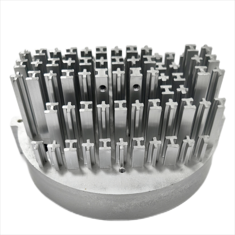 Zipper Fin High Power Compressor Cpu Cooler LED Round Aluminum Waterproof Heat Sink