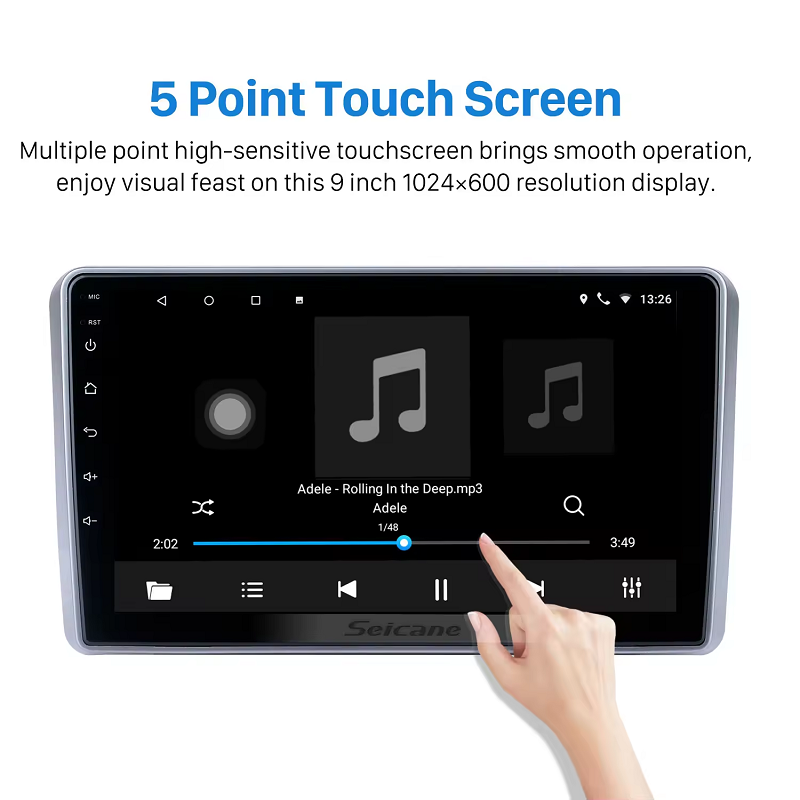 9" 1 Din Android Carplay Head Unit Car Dvd Radio Stereo for 2002-2006 Buick Royaum Left-hand Audio Car Multimedia Player