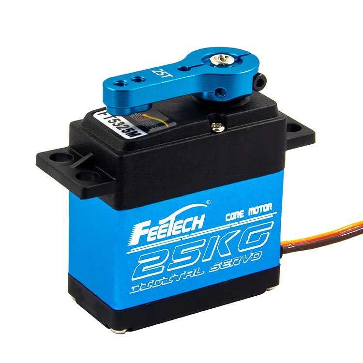 FT5325M 25KG Waterproof High Torque Metal Gear Standard Digital Servo for 1/8 1/10 RC Cars (Control Angle 180)