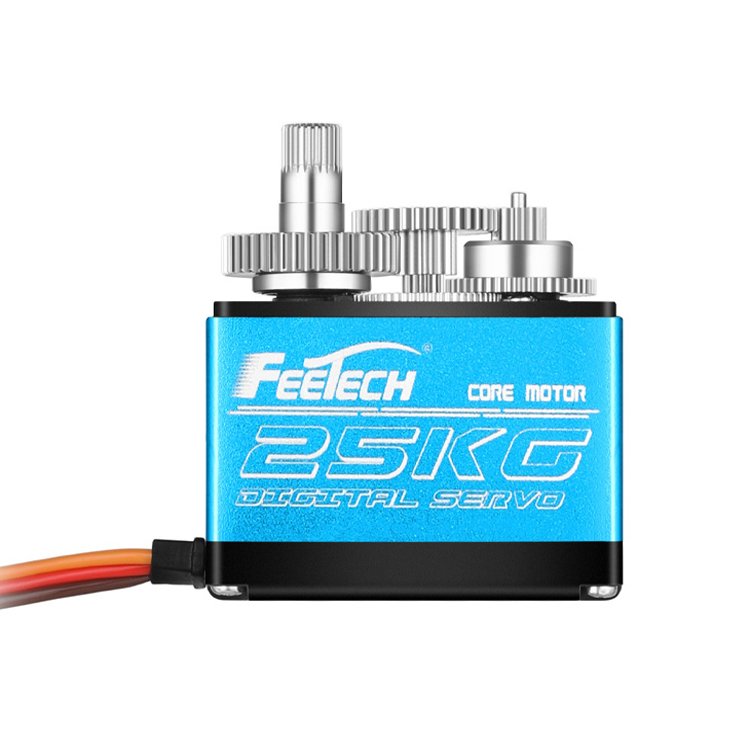 FT5325M 25KG Waterproof High Torque Metal Gear Standard Digital Servo for 1/8 1/10 RC Cars (Control Angle 180)