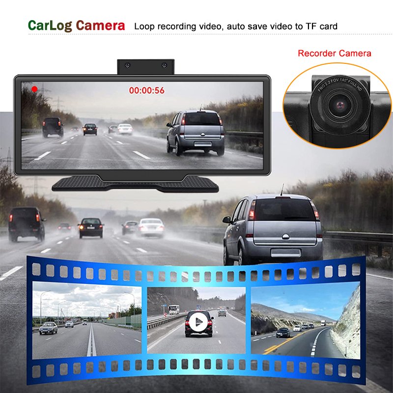 4K Car Gps Dvr Rear View Mirror Video Recorder 9.3inch Portable Car Navigation Display Car Radio Player