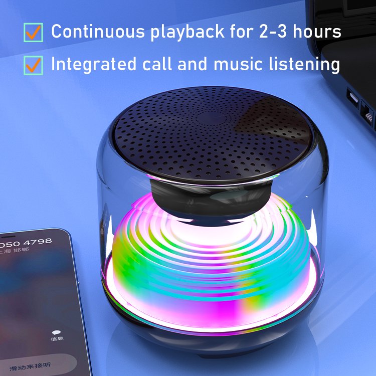 Mini Portable Colors Led Light BT Speaker Portable Mobile Phone Wireless Outdoor Waterproof Speaker