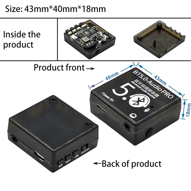VHM-314 Bluetooth decoding board MP3 lossless car speaker amplifier modified Bluetooth 4.1/5.0 circuit board