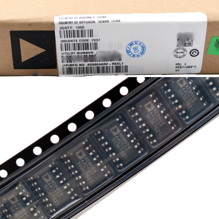 AD8604ARZ-REEL7 Precision CMOS Operational Amplifier IC Chips Qualified for Automotive Applications Rail-to-Rail 14-SOIC