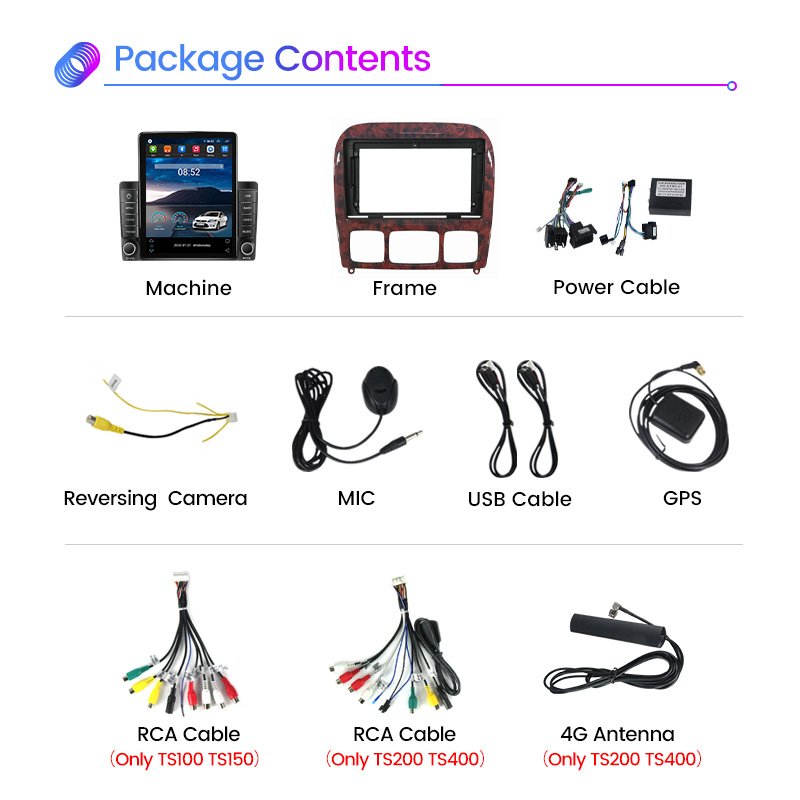TS Android 10 IPS 2.5D DSP Car Radio for Benz S Class W220 S280 S320 S350 S400 S430 S500 S600 1998 - 2005 Car-play Car Video