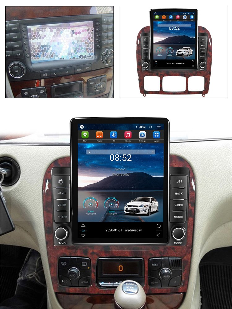 TS Android 10 IPS 2.5D DSP Car Radio for Benz S Class W220 S280 S320 S350 S400 S430 S500 S600 1998 - 2005 Car-play Car Video