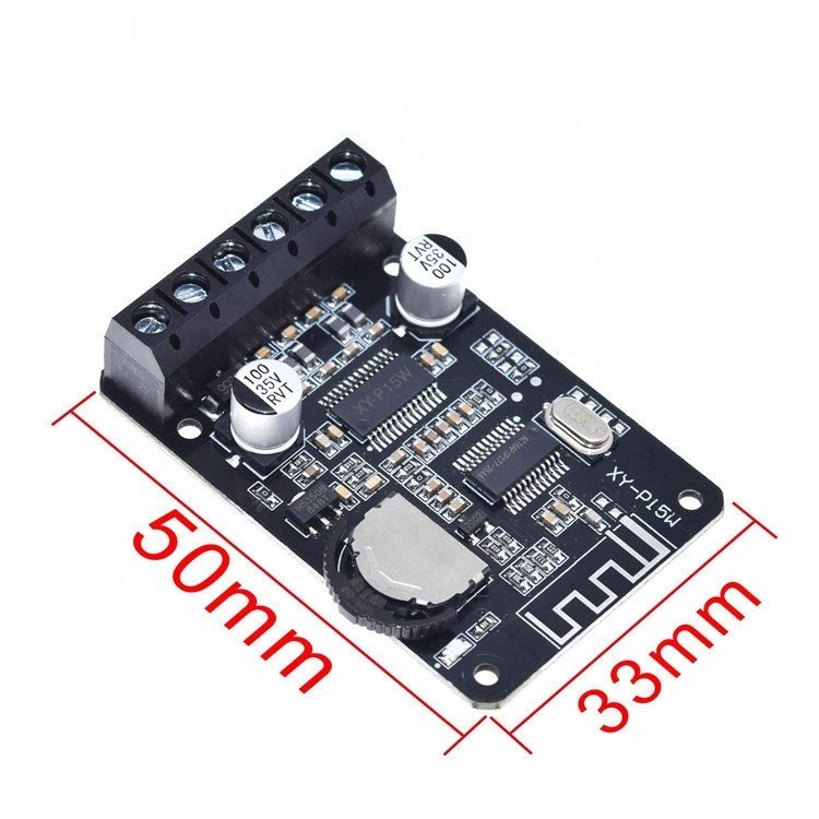 eParthub 10W/15W/20W stereo Bluetooth power amplifier board 12V/24V high power digital power amplifier module XY-P15W