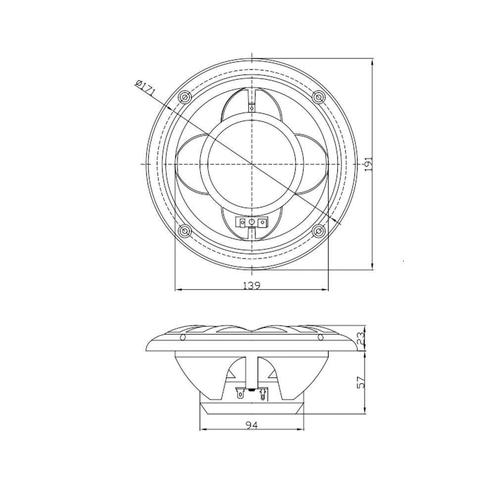 campervan RV audio outdoor waterproof 6.5 inch marine speaker