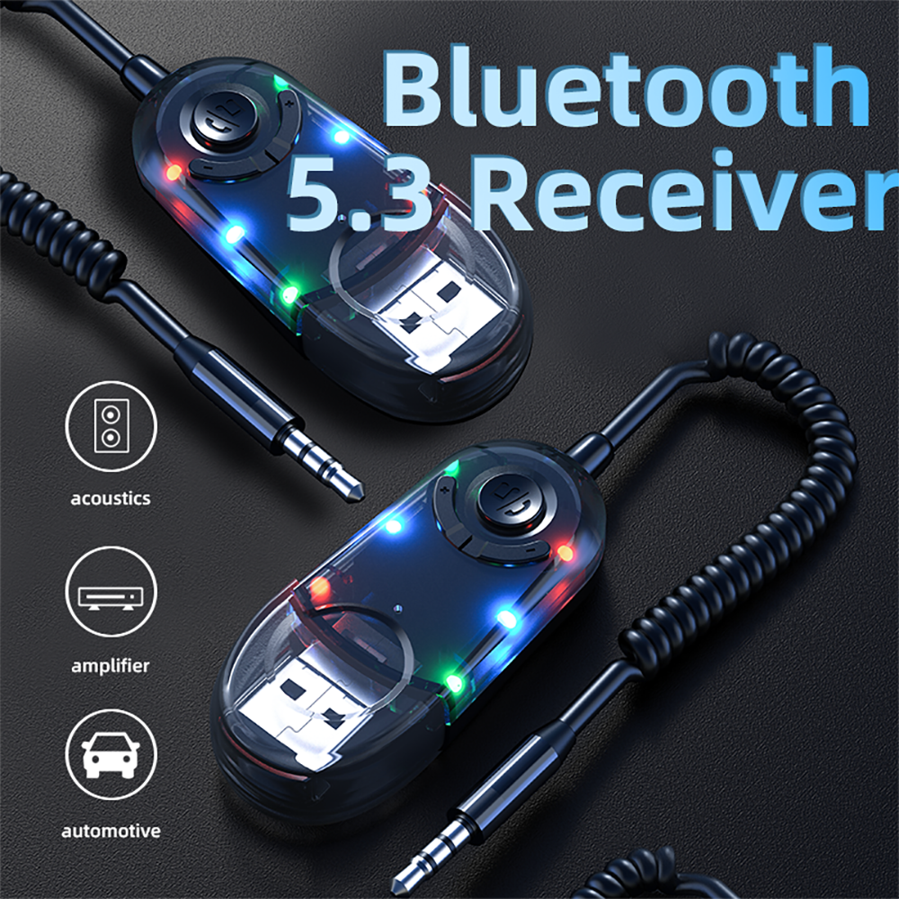Aux Car Bluetooth Receiver Wireless Bluetooth Adapter Audio Converter Mobile Phone Hands-Free Call