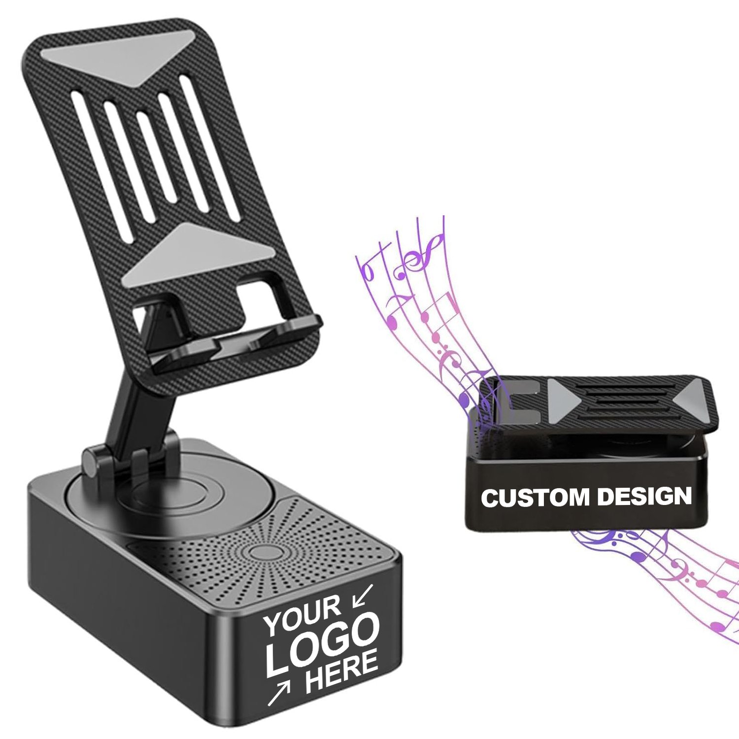 Wholesale Multi functional Desktop Tablet Stand Custom Rotating Phone Stand With Logo Audio 3-in-1 Power Bank