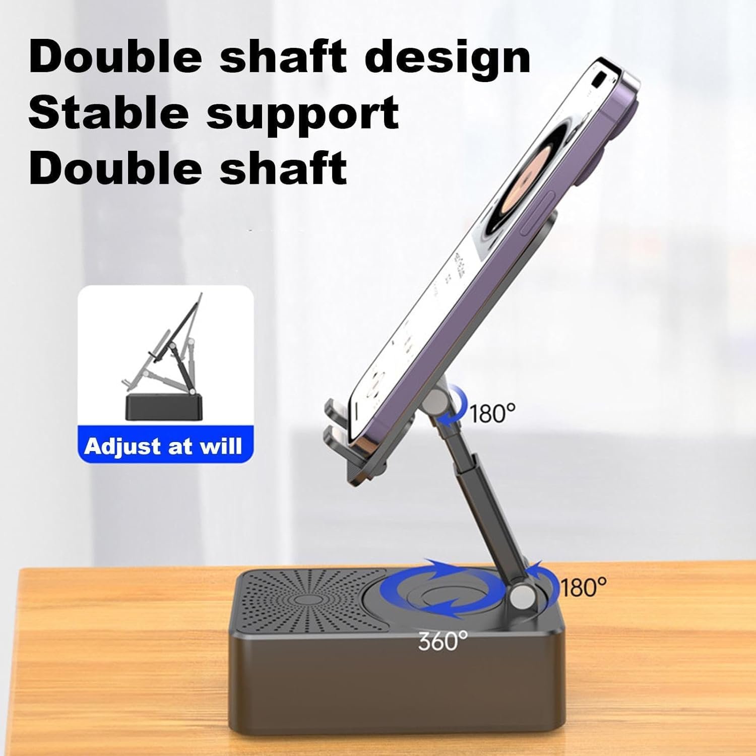 Wholesale Multi functional Desktop Tablet Stand Custom Rotating Phone Stand With Logo Audio 3-in-1 Power Bank