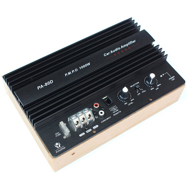 1000watts Monoblock Amplifier Car Audio 12V High Power Subwoofer Speaker Amplifier Class d (PA-80D)