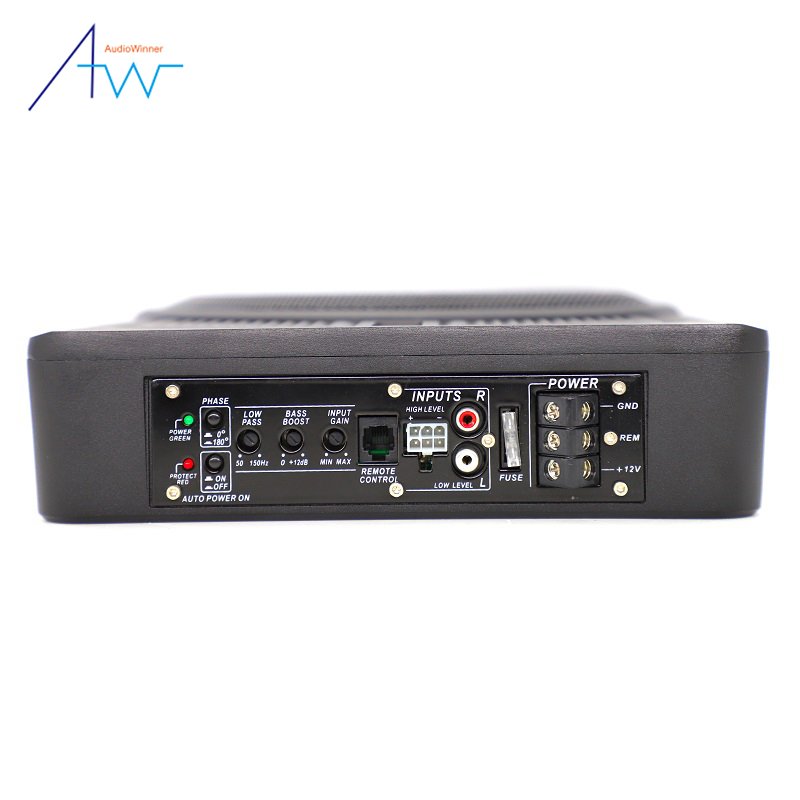 Professional 100 Watt 10 Inch Active Under the Seat Car Spl Woofer Audio Amplifier Slim Subwoofer Audio Sound System
