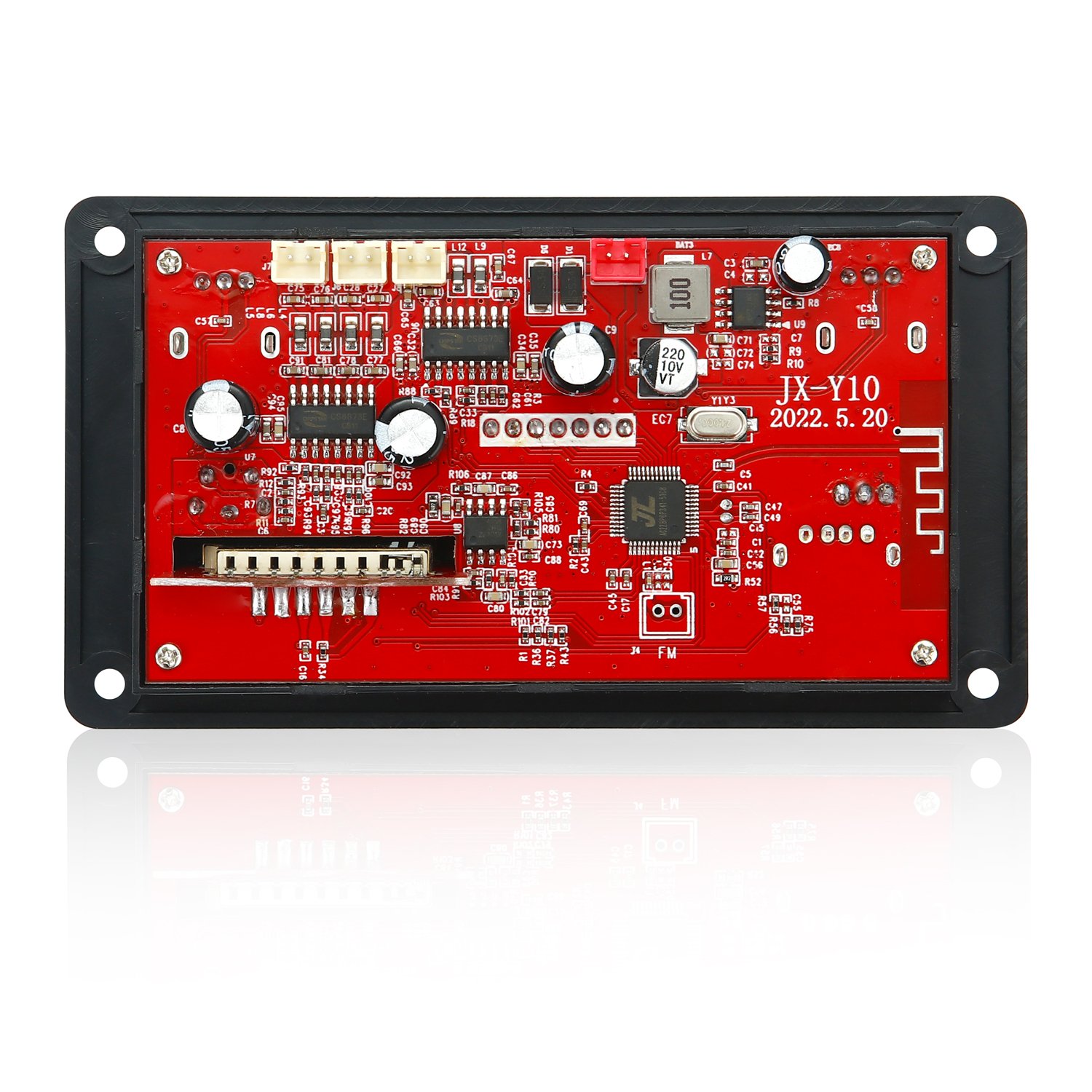 160W Car Decoder Board Bluetooth 5.0 MP3 WMA FM Radio Mp3 Music Player Speaker Digital Alarm Clock Time Display Stylish Card