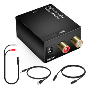 SY RCA Analog to Digital Optical Toslink Coaxial Audio Converter Adapter with Optical Cable 5.1 Decoder Audio Mp3 Decoder Car