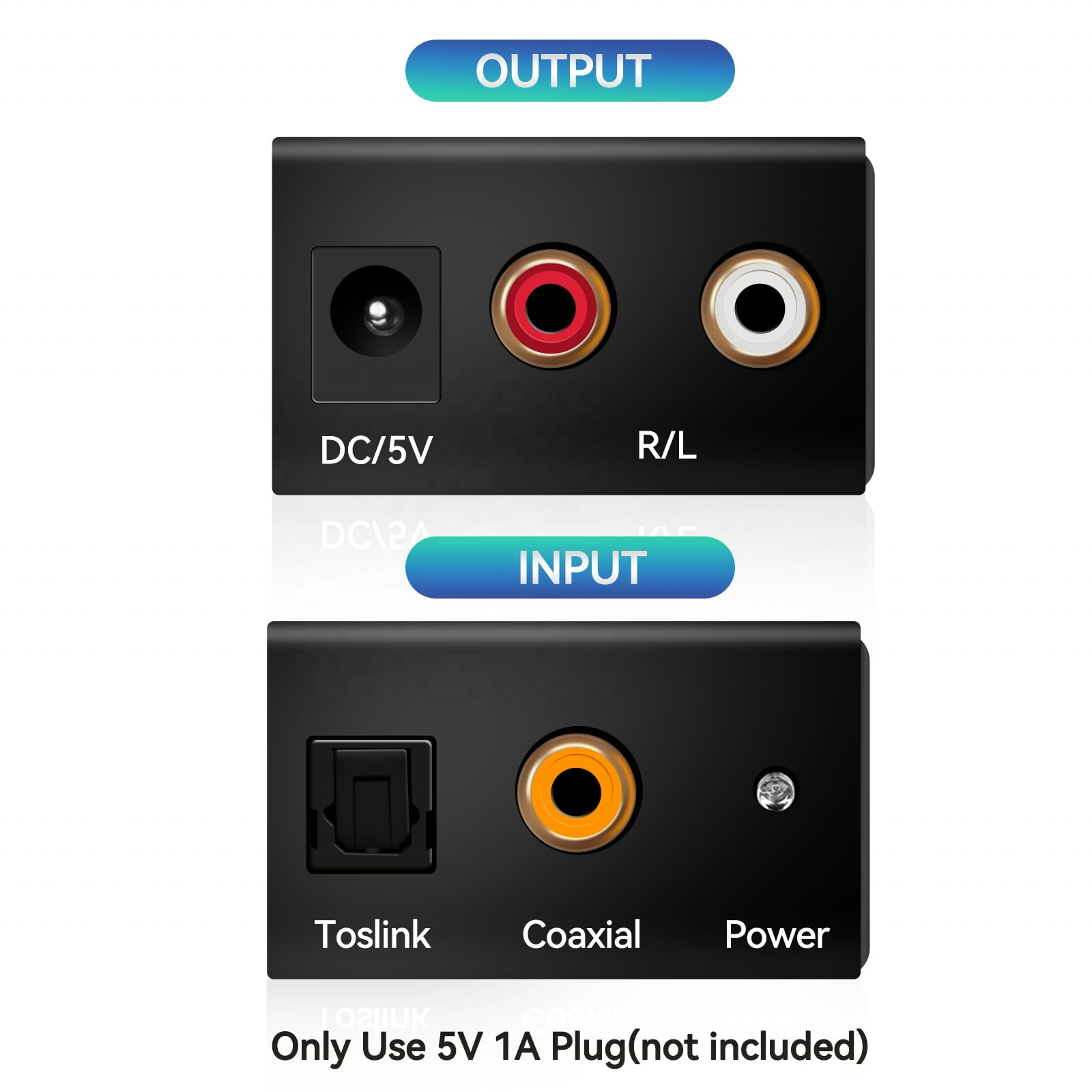 SY RCA Analog to Digital Optical Toslink Coaxial Audio Converter Adapter with Optical Cable 5.1 Decoder Audio Mp3 Decoder Car