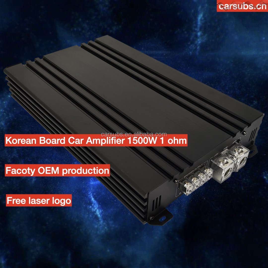Car Stereo Amplifier Mono RMS 1000W 1D Strong Bass SPL Subwoofer Amplifier Peak 2000W Max 1ohm Class D Car Amplifier Monoblock