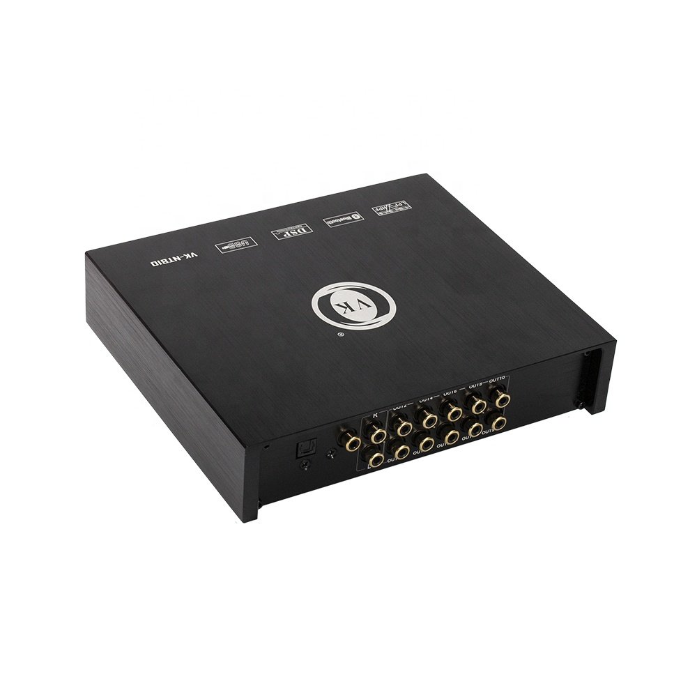 VK High Quality New Design Car Audio DSP Amplifier Processor Support Computer 10-channel Low-level