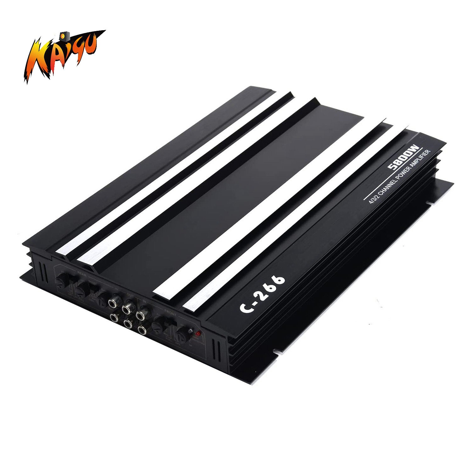 HiFi Car Audio Power Amplifier 12V Max 5800W 4 Channel Stereo Audio Adjustable Front and Rear Sound Field Super Bass Amp