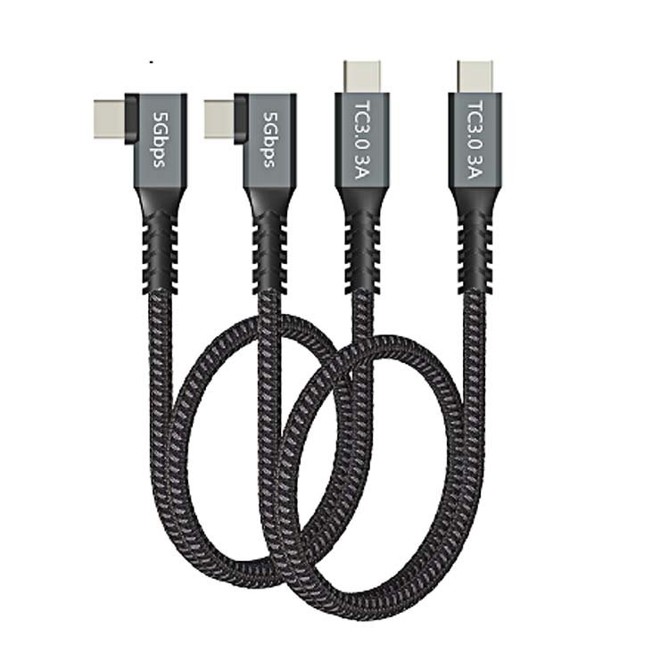 90 degree Connector USB C to Type c charger data cable with 65w 100W 240W Usb4 Generation Fast Quick Charging cord charge