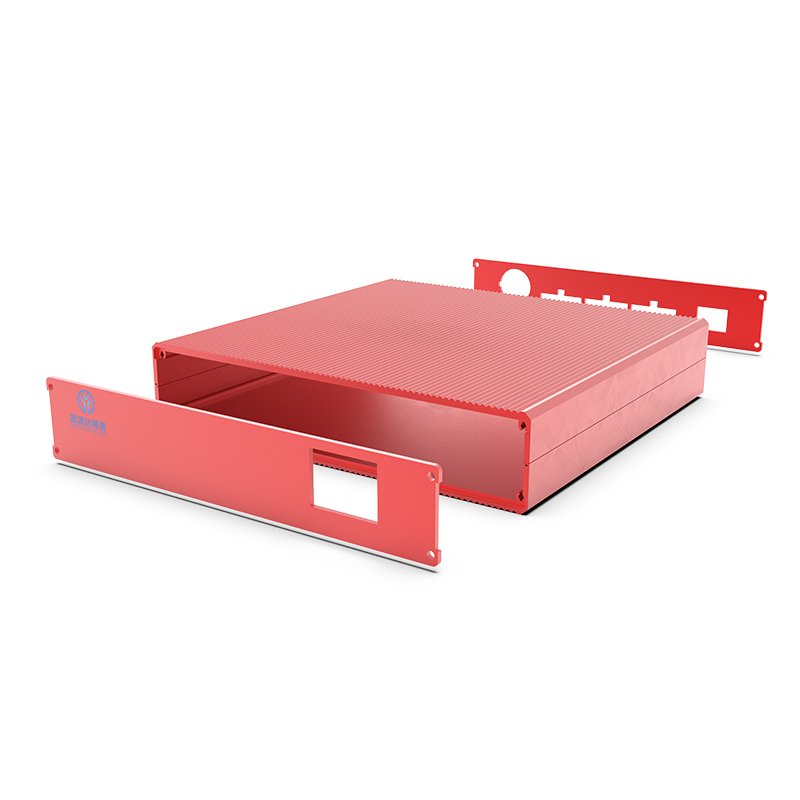 Power Amplifier Electrical Case Manufacturers Custom Split Car Amplifier Terminal Block Anodized Aluminium Extrusion Enclosure