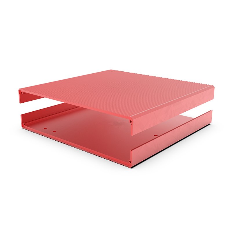 Power Amplifier Electrical Case Manufacturers Custom Split Car Amplifier Terminal Block Anodized Aluminium Extrusion Enclosure