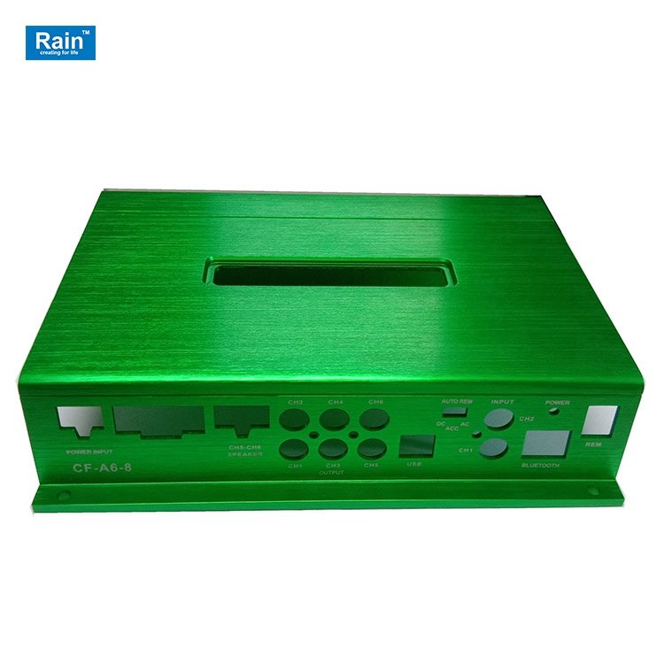 Custom CNC Aluminum Lathe Turning Milling Car Motor Amplifier Sound Enclosure Car Part Cnc Machining Parts