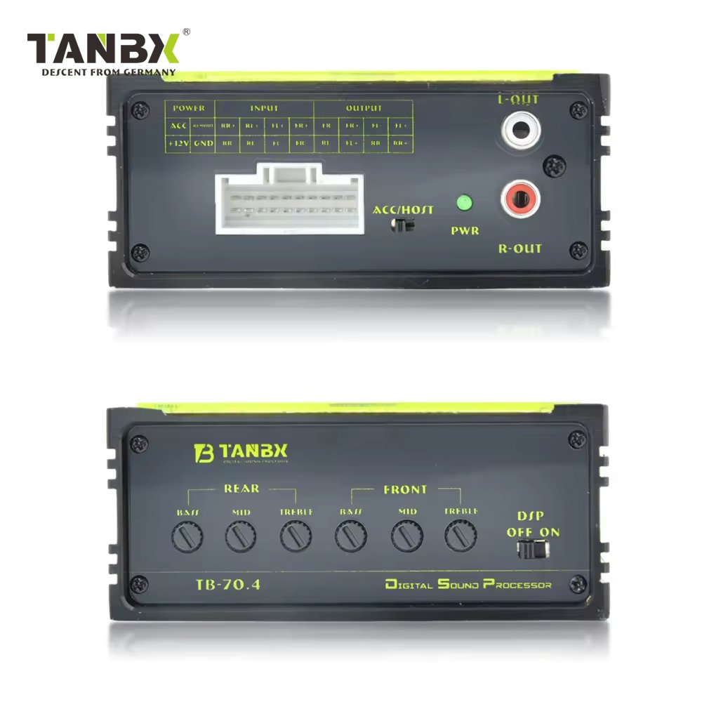 Lossless Special bluetooth 4 Channel Car Audio DSP Amplifier Processor Support Computer / Android Phone 4 in 6 Out TB-70.4