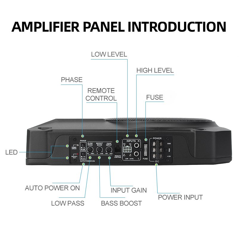 RC Factory Best Selling Subwoofer 8/10/12" Car Subwoofer Stereo Sound Car Amplifiers and Subwoofer Audio
