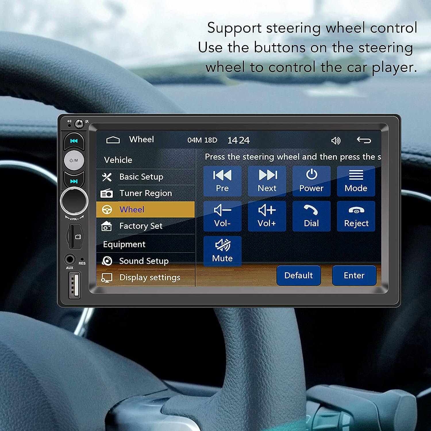 Car Stereo USB/AUX/TF HD Telescopic Retractable Capacitive Touch 7INCH Screen ipod CAR VIDEO
