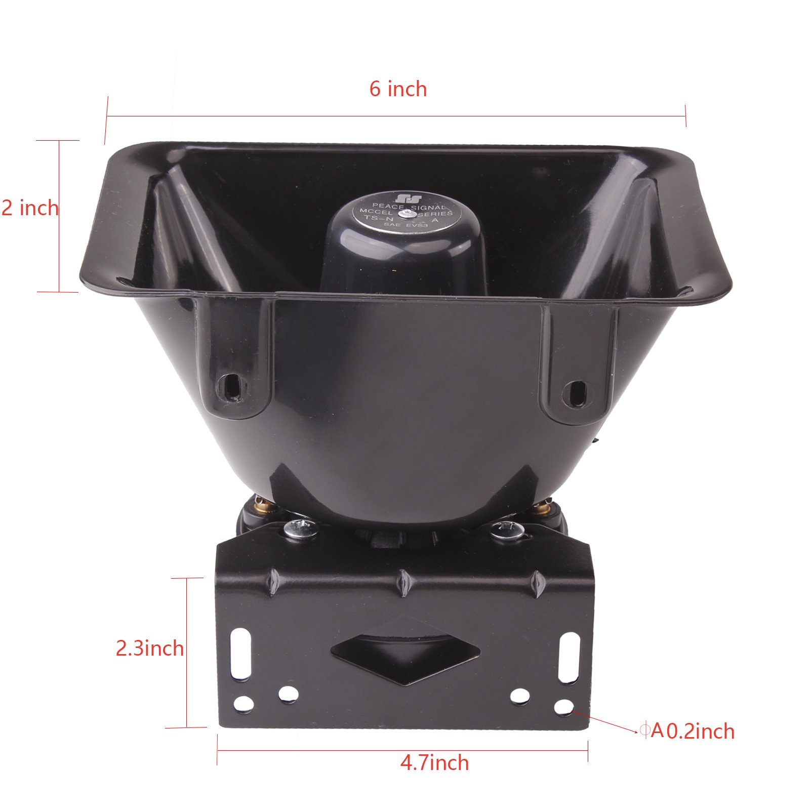 Siren & Square Speaker Amplifier, 12V 200W 9 Tones Car Siren Horn with Wired Handheld Microphone Horn Car Speaker Horn