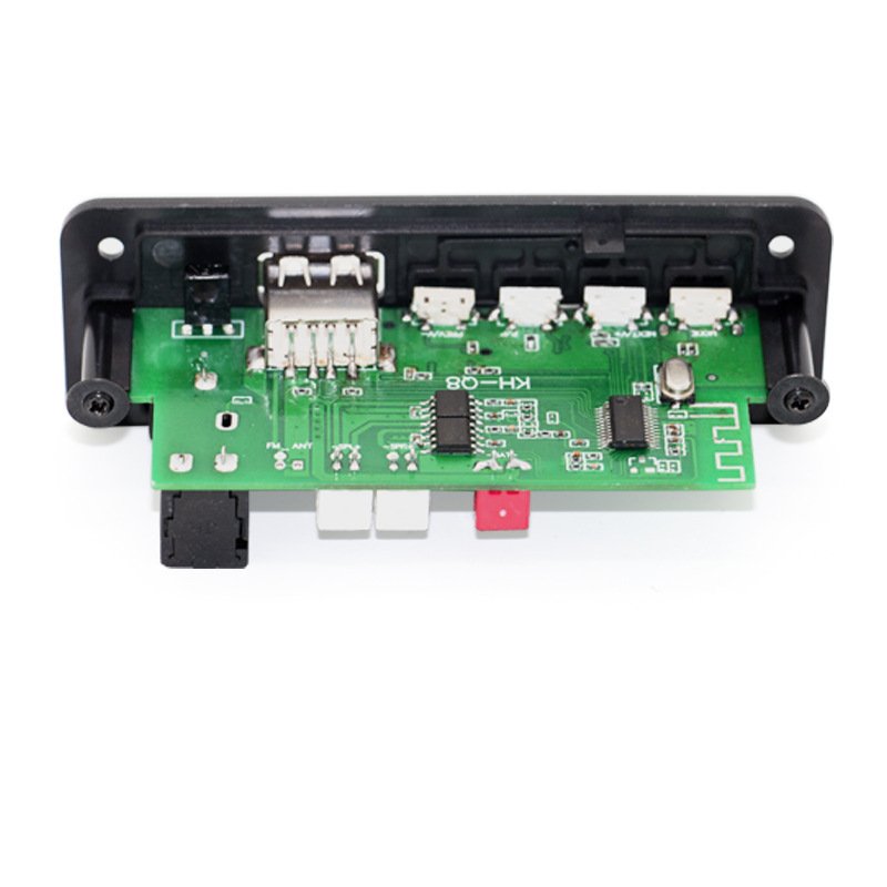 10W 6W Blue. Tooth Amplifier MP3 Decoder Board Microphone Car Mp3 Player USB Record FM Radio AUX for Speaker Handsfree Audio DIY