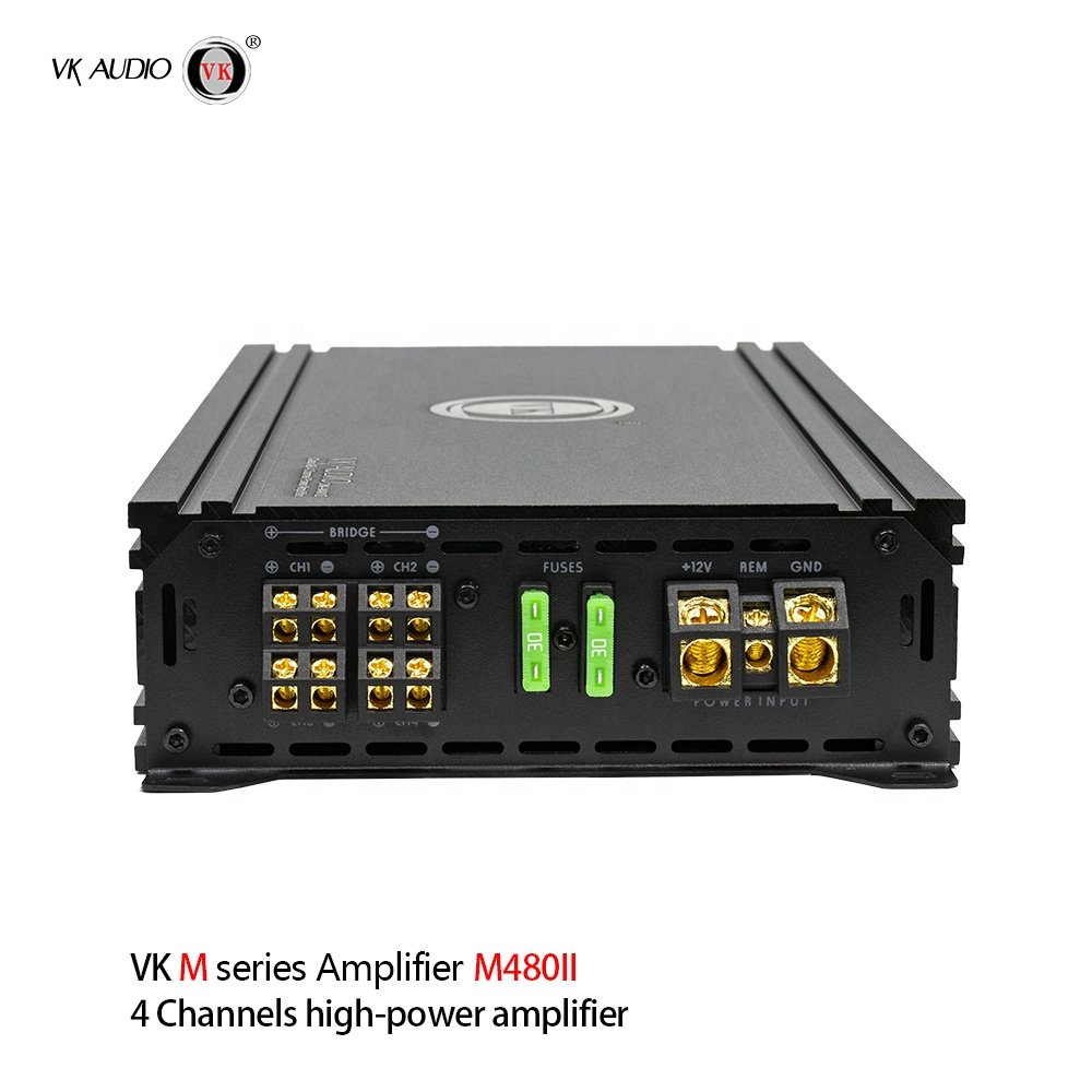 VK 12V 4-Channel Amplifier Class AB Monoblock High Power Car Woofer with Amplifier Car Amplifier