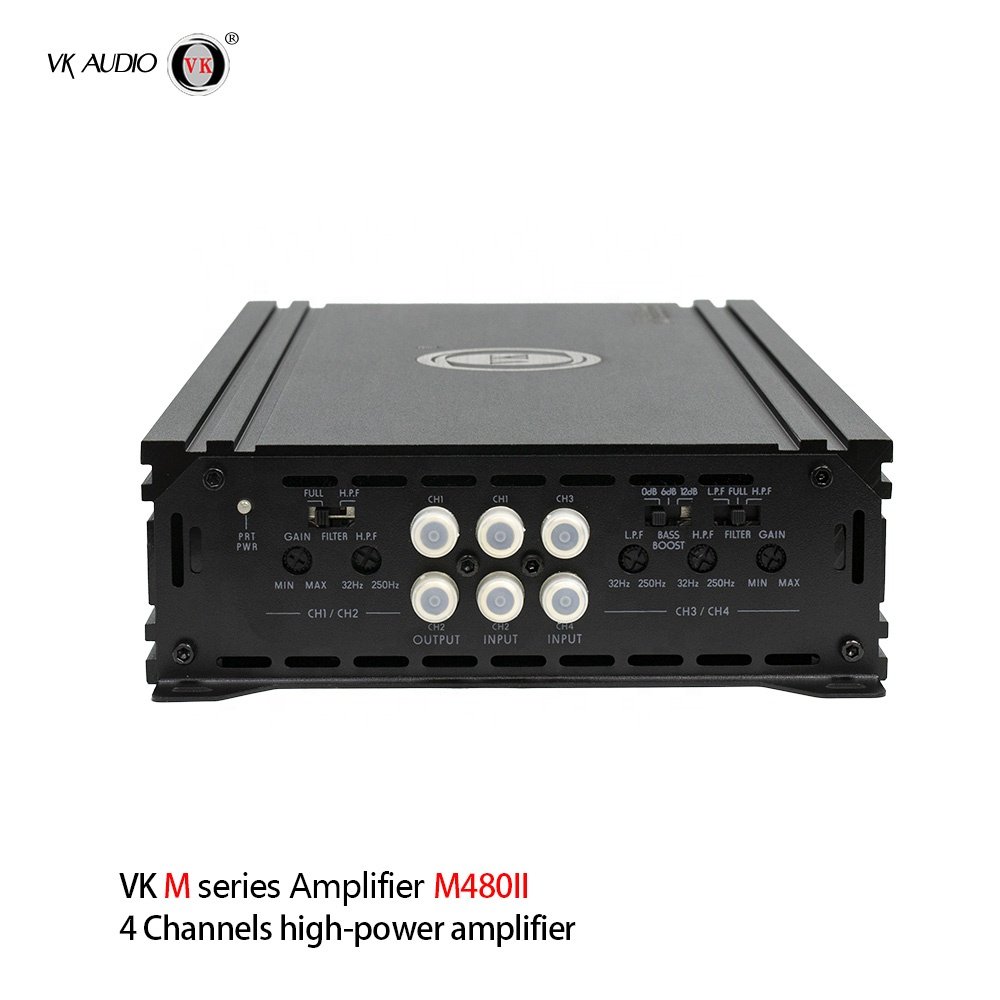 VK 12V 4-Channel Amplifier Class AB Monoblock High Power Car Woofer with Amplifier Car Amplifier
