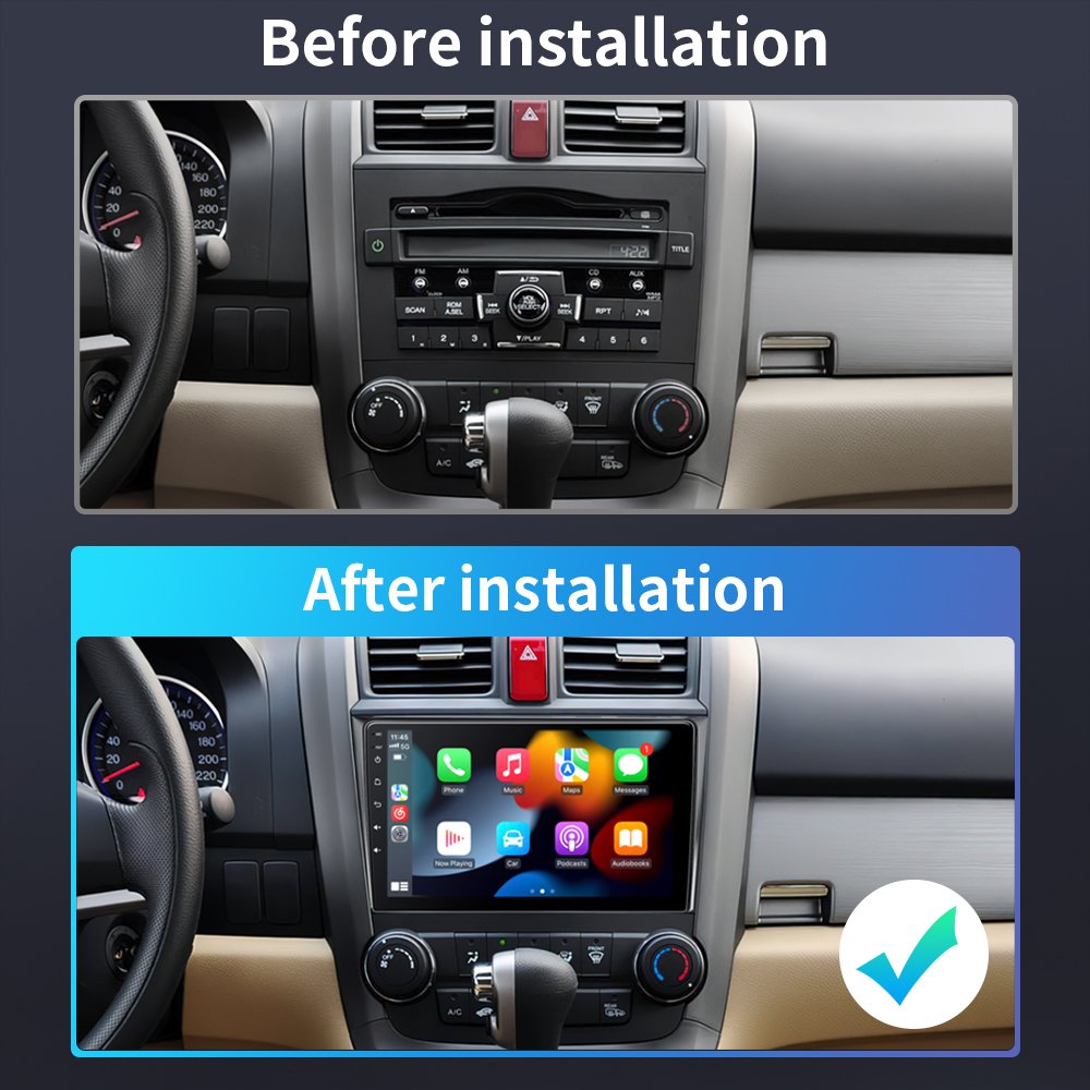 GRANDNAVI 2din 9Inch Wireless CarPlay Android Auto BT Call FM AM RDS GPS Navigation 3G+32G Touch Screen for Universal Car