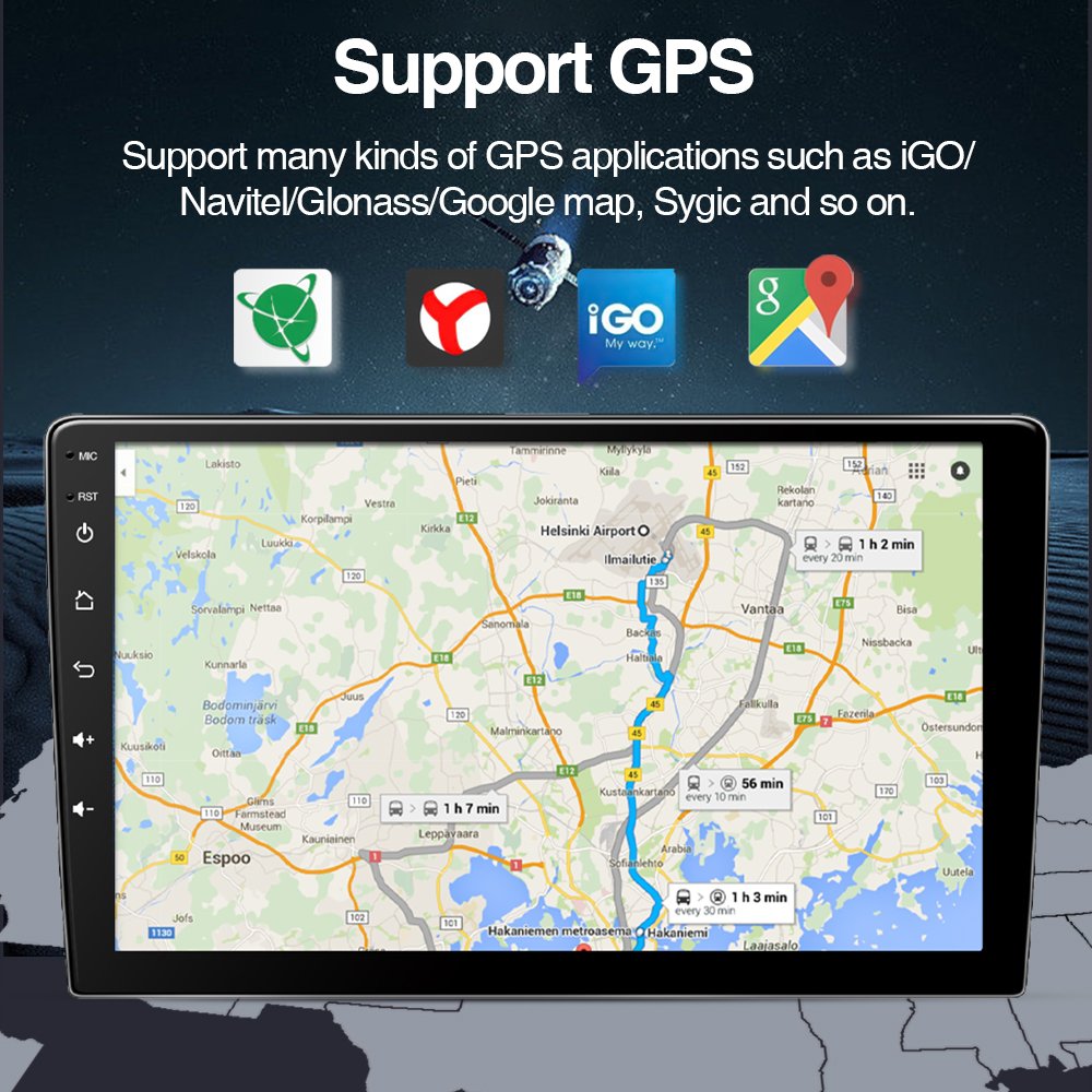GRANDNAVI 2din 9Inch Wireless CarPlay Android Auto BT Call FM AM RDS GPS Navigation 3G+32G Touch Screen for Universal Car