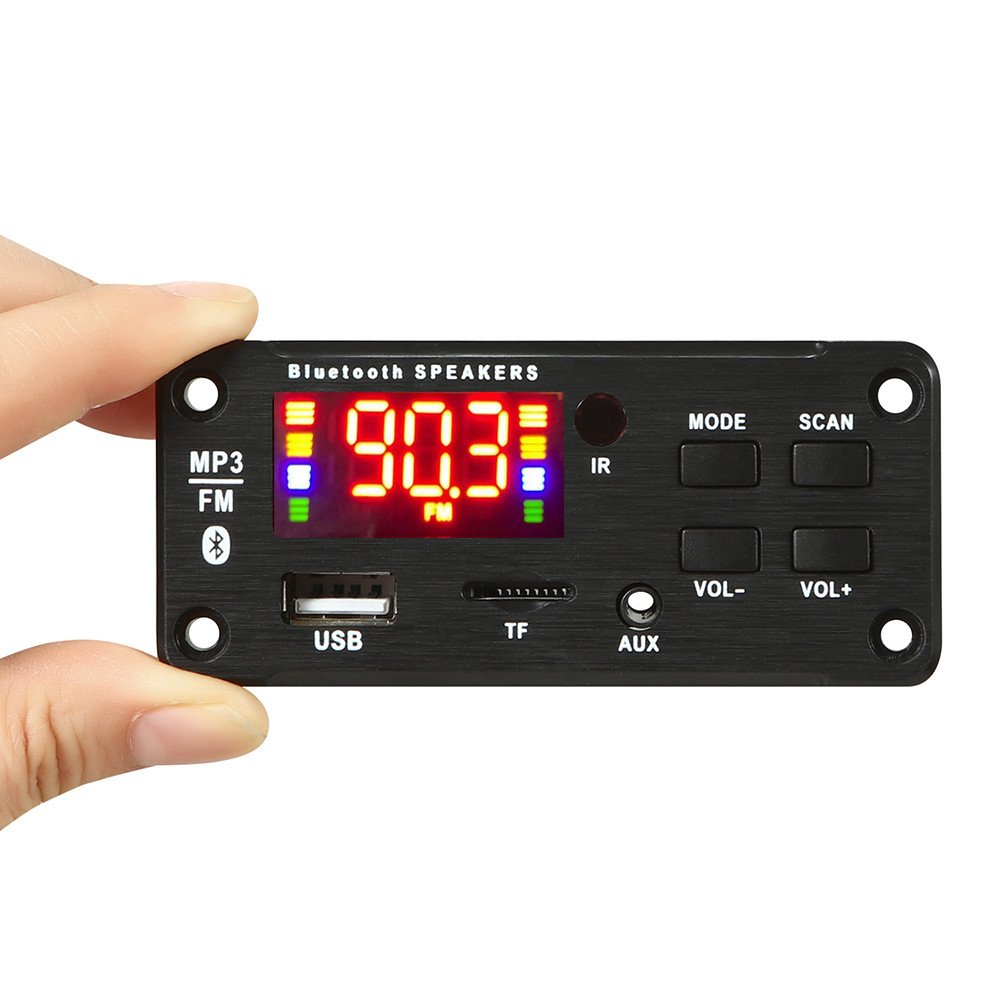 Wireless Bluetooth 5.0 DIY Audio Module 12V MP3 WMA WAV Decoder Board USB TF FM Radio Handsfree Digital Voice Recorder Cars