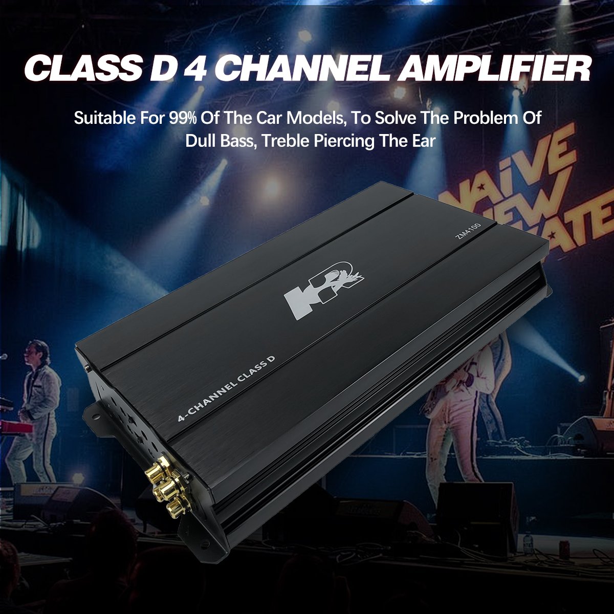 Mini Amplifier4*100w Powered DSP 4channel Car Audio Amplifier