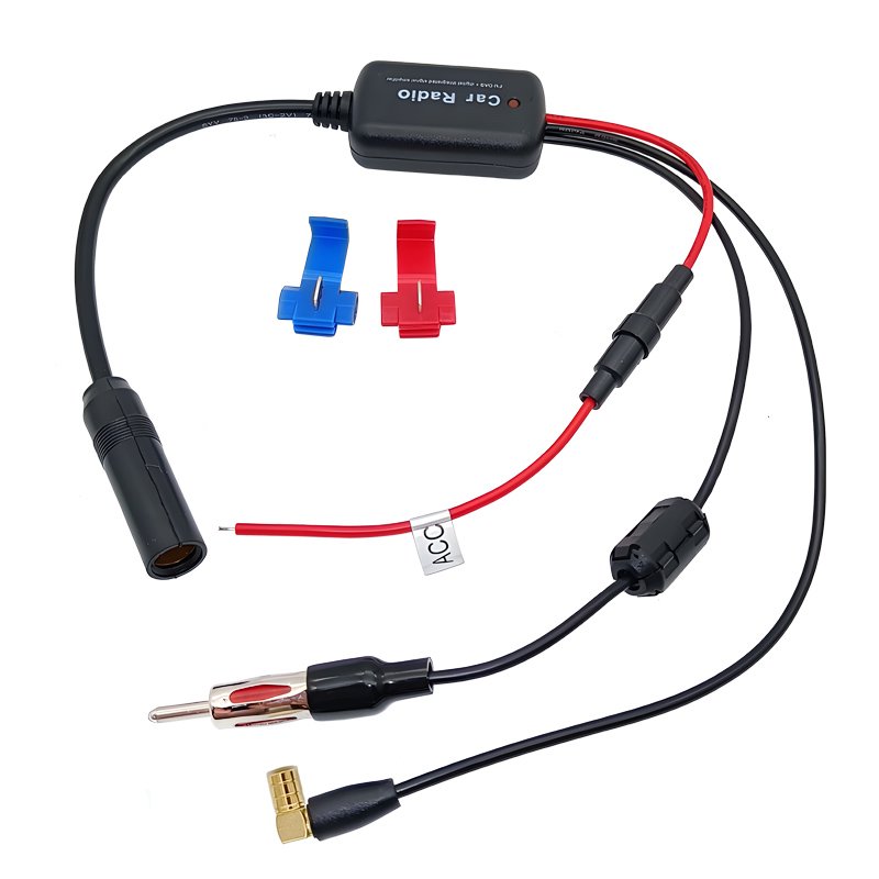 Car AM FM Antenna Signal Amplifier AM FM Adapter DAB Car Antenna Aerial Signal Booster