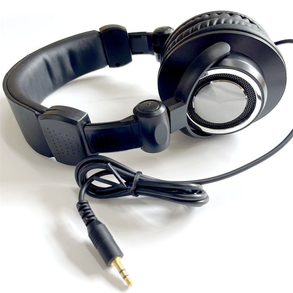 Profession Studio Headphone Cool metal plate foldable DJ headphone 6.35 adaptor wired Monitor Headset