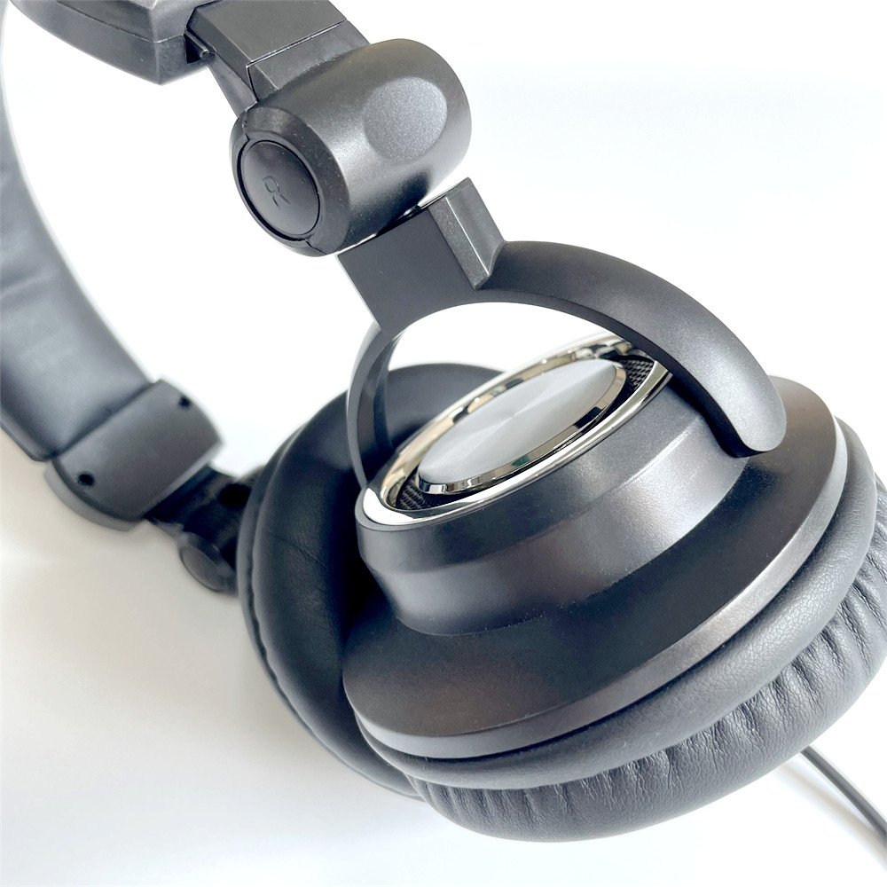 Profession Studio Headphone Cool metal plate foldable DJ headphone 6.35 adaptor wired Monitor Headset